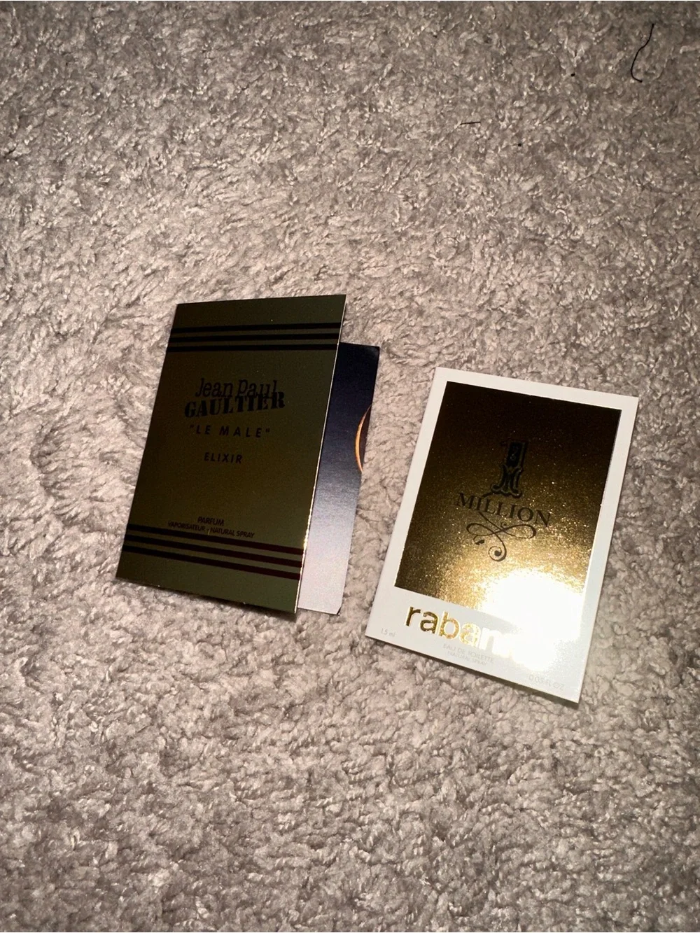 Jean Paul Gaultier Le Male Elixir Sample Card - Gold and Black samples